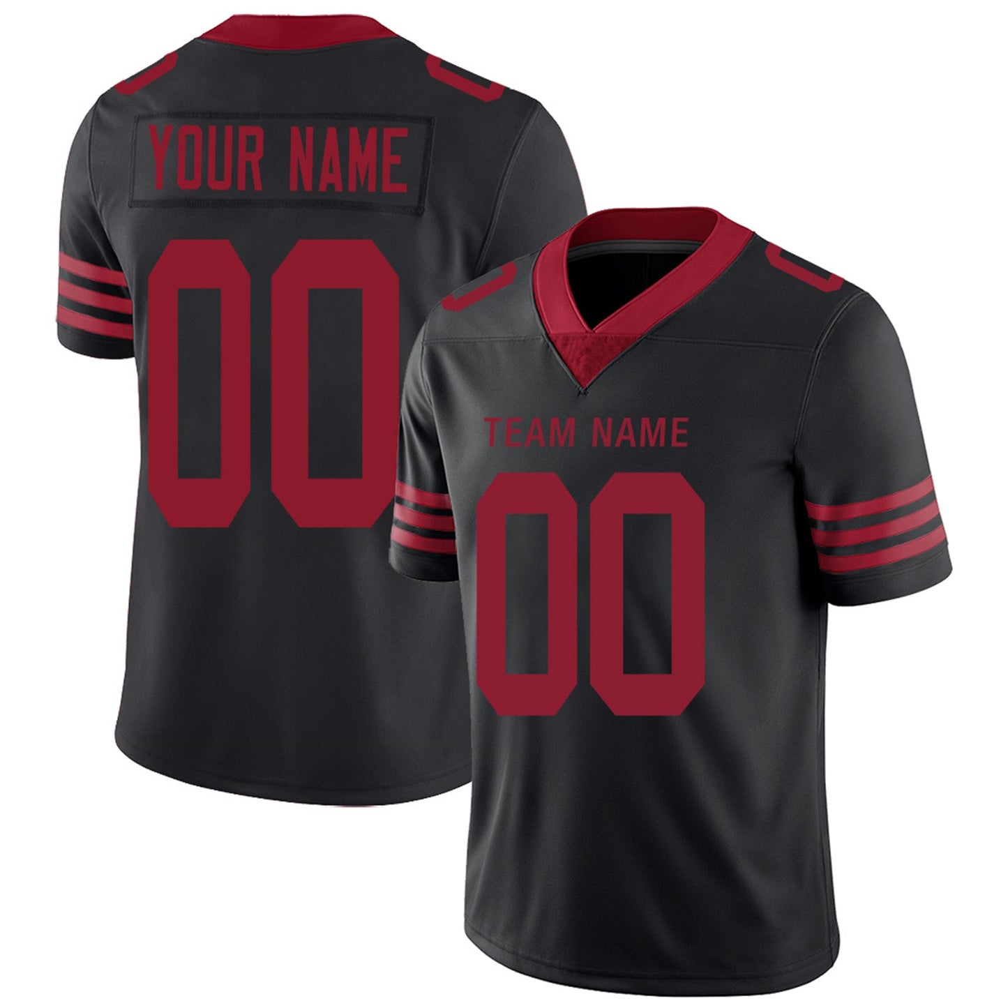 Custom San Francisco 49ers Football Jerseys Team Player or Personalized Design Your Own Name for Men's Women's Youth Jerseys Red