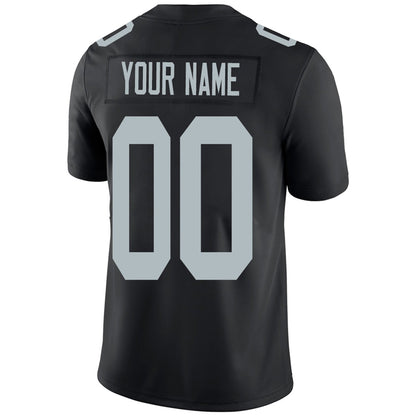 Custom L.Raiders Football Jerseys Team Player or Personalized Design Your Own Name for Men's Women's Youth Jerseys Black