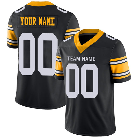 Custom Pittsburgh Steelers Football Jerseys Team Player or Personalized Design Your Own Name for Men's Women's Youth Jerseys Black