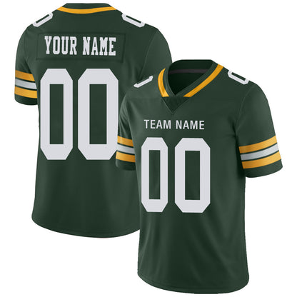 Custom Green Bay PackersPackers Football Jerseys Team Player or Personalized Design Your Own Name for Men's Women's Youth Jerseys Green