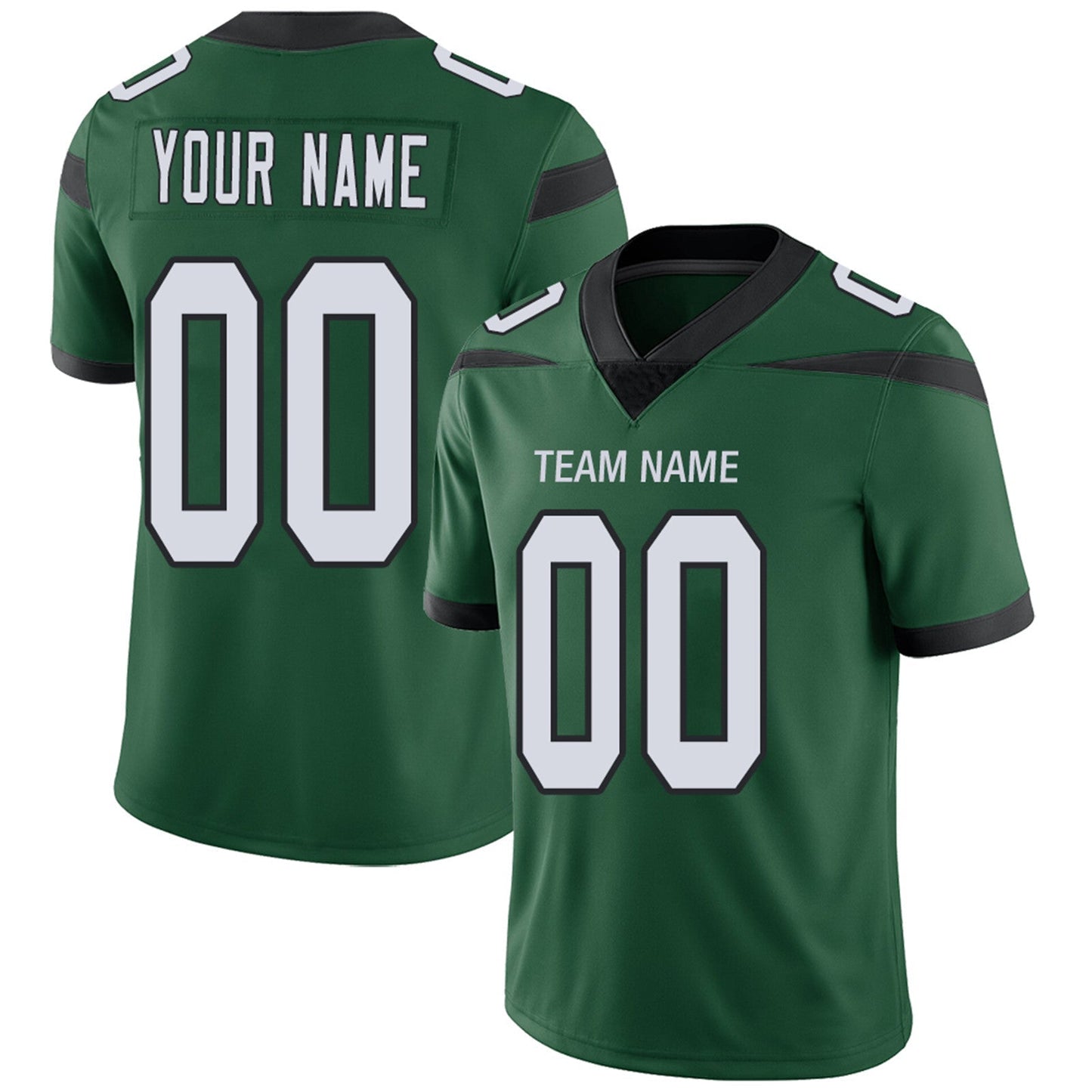 Custom New York Jets Football Jerseys Team Player or Personalized Design Your Own Name for Men's Women's Youth Jerseys Green