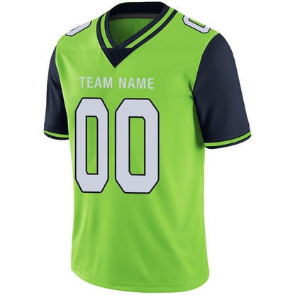 Custom S.Seahawks Football Jerseys Team Player or Personalized Design Your Own Name for Men's Women's Youth Jerseys Navy