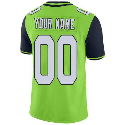 Custom S.Seahawks Football Jerseys Team Player or Personalized Design Your Own Name for Men's Women's Youth Jerseys Navy