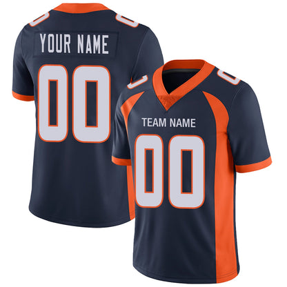 Custom Denver Broncos Football Jerseys Team Player or Personalized Design Your Own Name for Men's Women's Youth Jerseys Orange