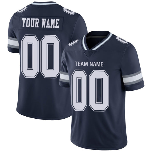 Custom Dallas Cowboys Football Jerseys Team Player or Personalized Design Your Own Name for Men's Women's Youth Jerseys Navy