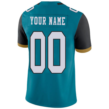 Custom J.Jaguars Football Jerseys Team Player or Personalized Design Your Own Name for Men's Women's Youth Jerseys Teal