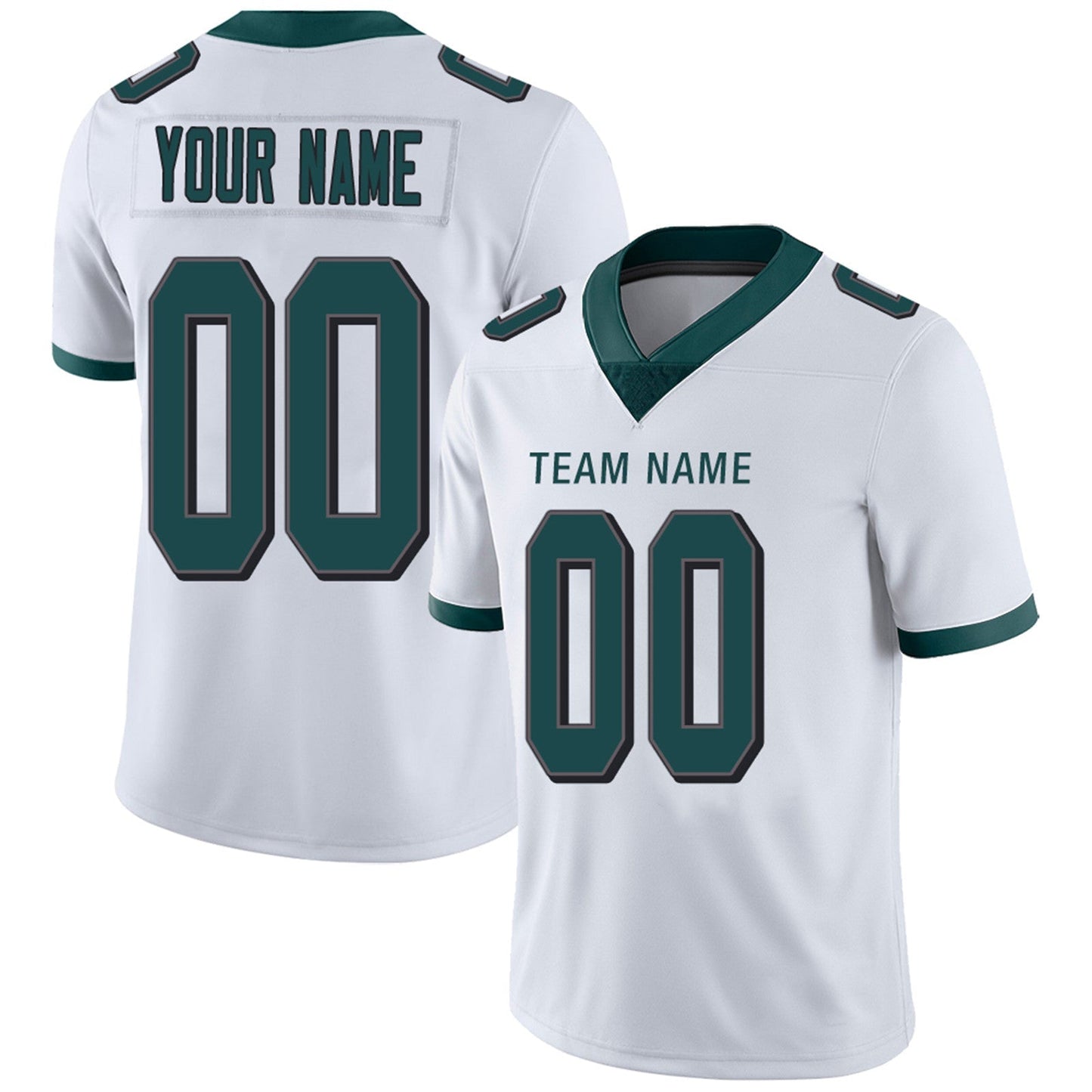 Custom Philadelphia Eagles Football Jerseys Team Player or Personalized Design Your Own Name for Men's Women's Youth Jerseys Green