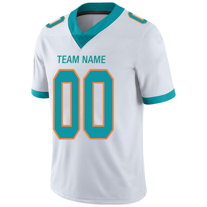 Custom M.Dolphins Football Jerseys Team Player or Personalized Design Your Own Name for Men's Women's Youth Jerseys Aqua