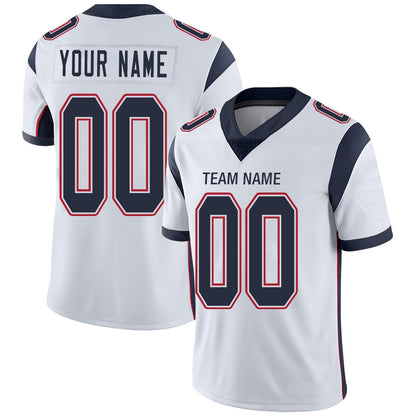 Custom New England Patriots Football Jerseys Team Player or Personalized Design Your Own Name for Men's Women's Youth Jerseys Navy