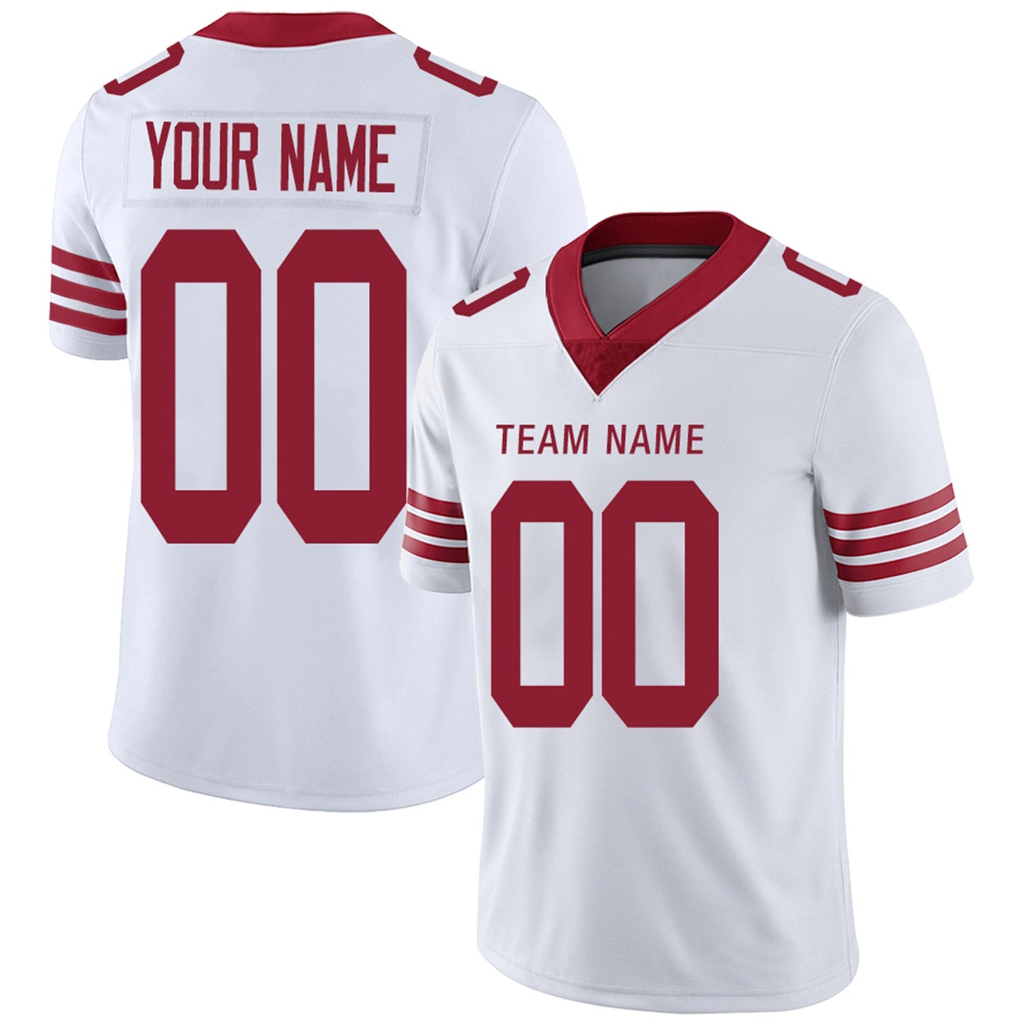 Custom San Francisco 49ers Football Jerseys Team Player or Personalized Design Your Own Name for Men's Women's Youth Jerseys Red