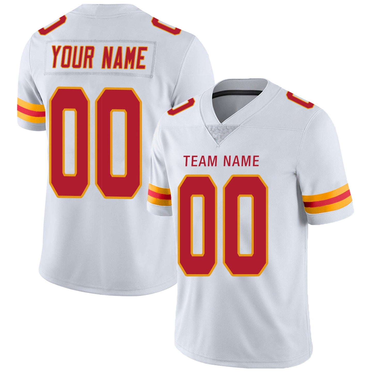 Custom  Kansas CityChiefs Football Jerseys Team Player or Personalized Design Your Own Name for Men's Women's Youth Jerseys Red