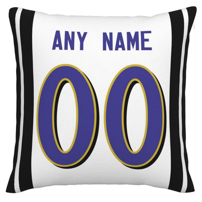 Custom Baltimore Ravens Pillow Purple Football Team Decorative Throw Pillow Case Print Personalized Football Style Fans Letters & Number Birthday Gift Football Pillows