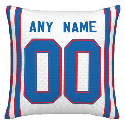 Custom Buffalo  Bills Pillow Royal Football Team Decorative Throw Pillow Case Print Personalized Football Style Fans Letters & Number Birthday Gift Football Pillows