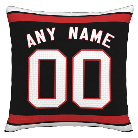 Custom A.Falcons Pillow Decorative Throw Pillow Case - Print Personalized Football Team Fans Name & Number Birthday Gift Football Pillows