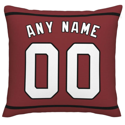 Custom Arizona Cardinals Pillow Decorative Throw Pillow Case - Print Personalized Football Team Fans Name & Number Birthday Gift Football Pillows