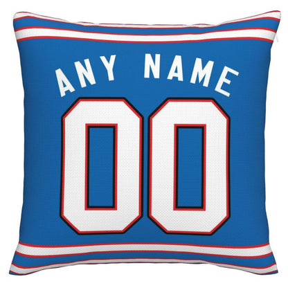 Custom Buffalo  Bills Pillow Royal Football Team Decorative Throw Pillow Case Print Personalized Football Style Fans Letters & Number Birthday Gift Football Pillows