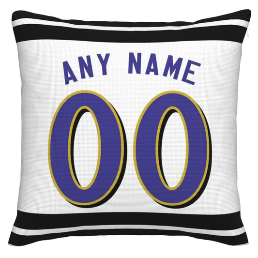 Custom Baltimore Ravens Pillow Purple Football Team Decorative Throw Pillow Case Print Personalized Football Style Fans Letters & Number Birthday Gift Football Pillows