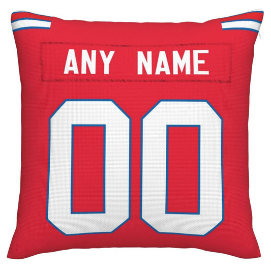 Custom Buffalo  Bills Pillow Royal Football Team Decorative Throw Pillow Case Print Personalized Football Style Fans Letters & Number Birthday Gift Football Pillows