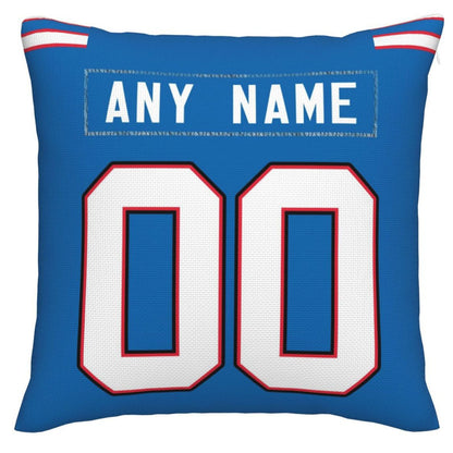 Custom Buffalo  Bills Pillow Royal Football Team Decorative Throw Pillow Case Print Personalized Football Style Fans Letters & Number Birthday Gift Football Pillows