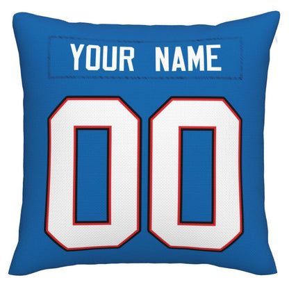 Custom Buffalo  Bills Pillow Royal Football Team Decorative Throw Pillow Case Print Personalized Football Style Fans Letters & Number Birthday Gift Football Pillows