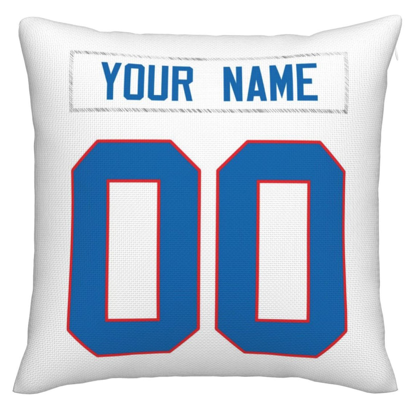 Custom Buffalo  Bills Pillow Royal Football Team Decorative Throw Pillow Case Print Personalized Football Style Fans Letters & Number Birthday Gift Football Pillows