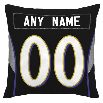 Custom Baltimore Ravens Pillow Purple Football Team Decorative Throw Pillow Case Print Personalized Football Style Fans Letters & Number Birthday Gift Football Pillows