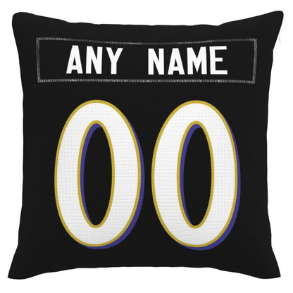 Custom Baltimore Ravens Pillow Purple Football Team Decorative Throw Pillow Case Print Personalized Football Style Fans Letters & Number Birthday Gift Football Pillows