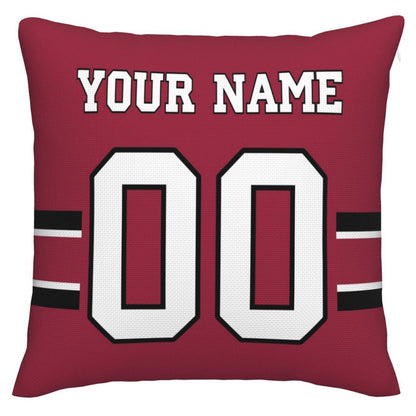 Custom Arizona Cardinals Pillow Decorative Throw Pillow Case - Print Personalized Football Team Fans Name & Number Birthday Gift Football Pillows