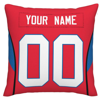 Custom Buffalo  Bills Pillow Royal Football Team Decorative Throw Pillow Case Print Personalized Football Style Fans Letters & Number Birthday Gift Football Pillows