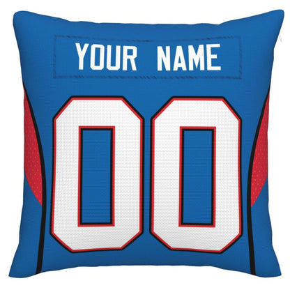 Custom Buffalo  Bills Pillow Royal Football Team Decorative Throw Pillow Case Print Personalized Football Style Fans Letters & Number Birthday Gift Football Pillows