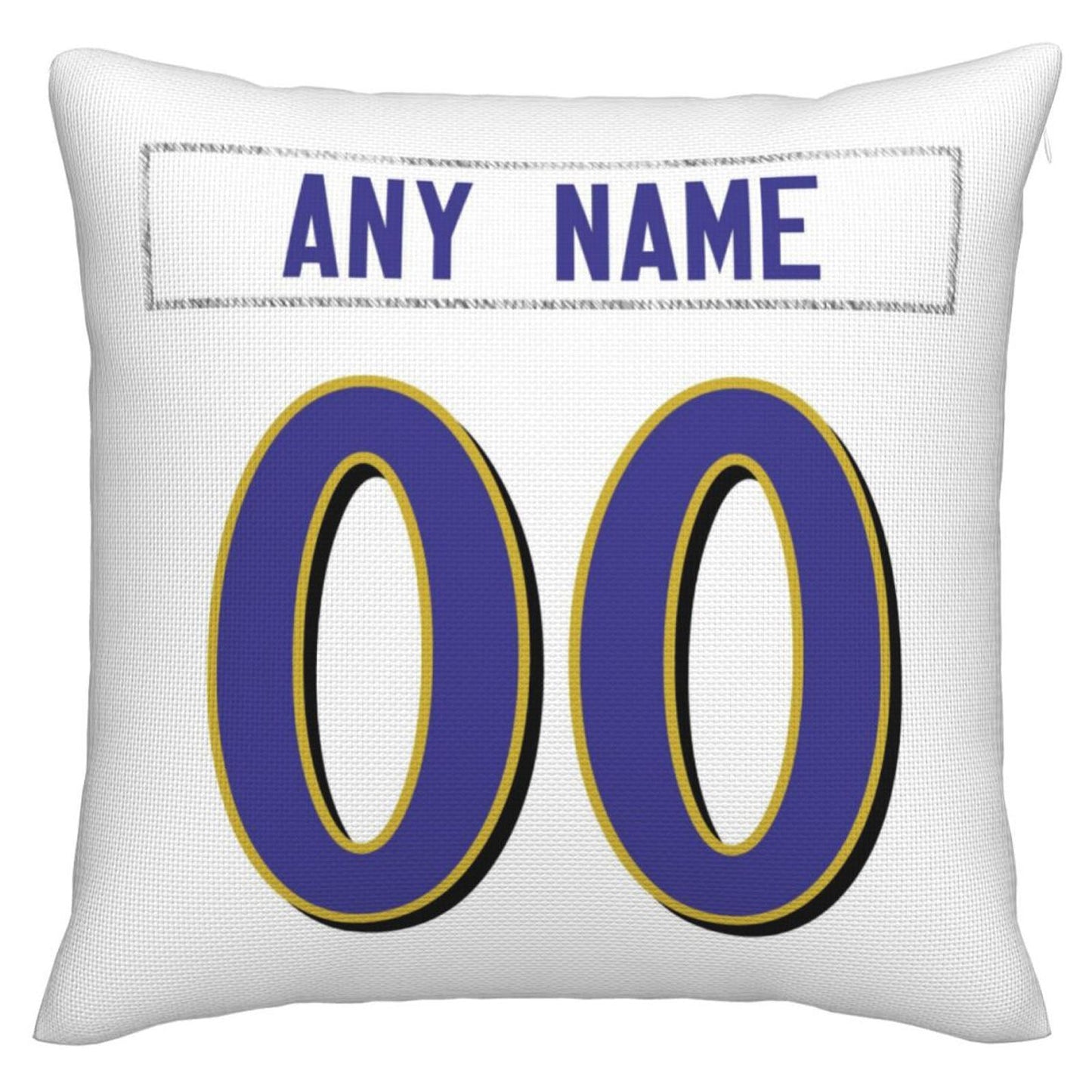 Custom Baltimore Ravens Pillow Purple Football Team Decorative Throw Pillow Case Print Personalized Football Style Fans Letters & Number Birthday Gift Football Pillows