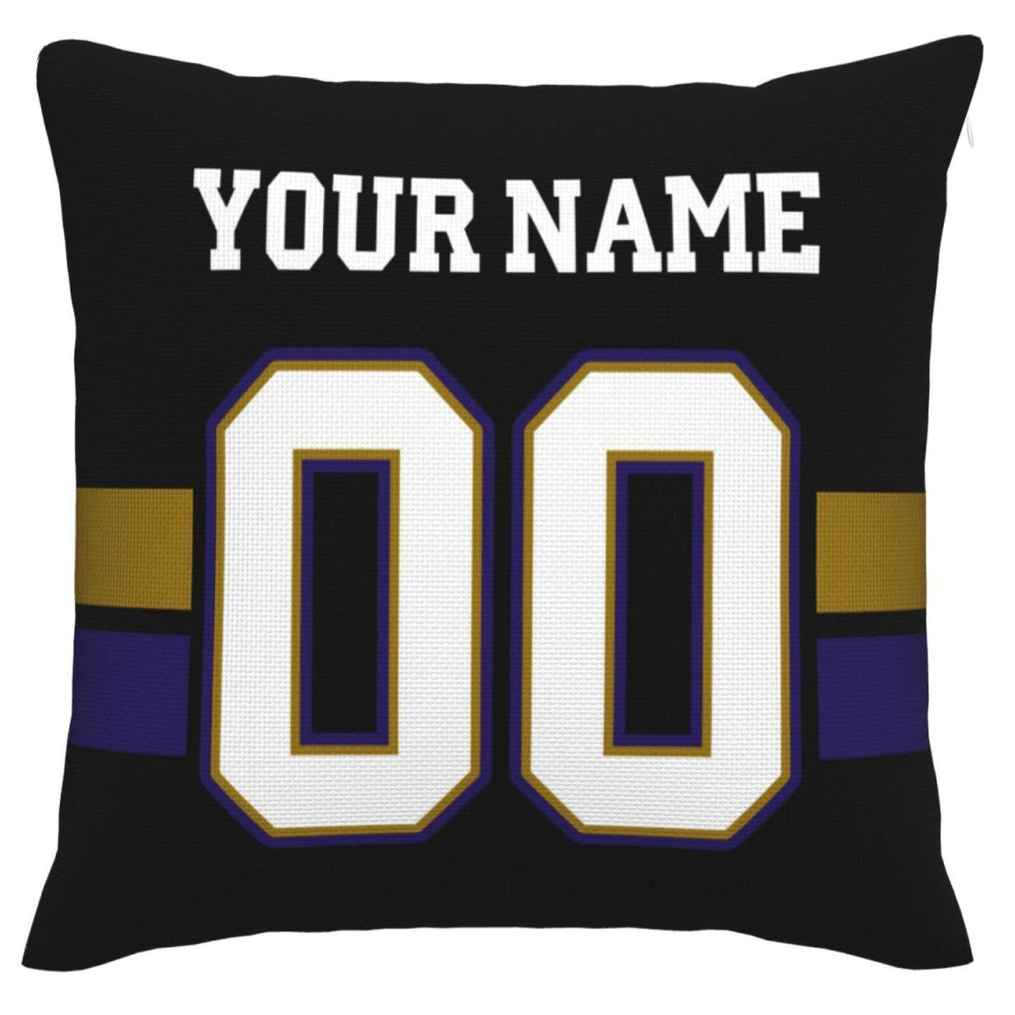 Custom Baltimore Ravens Pillow Purple Football Team Decorative Throw Pillow Case Print Personalized Football Style Fans Letters & Number Birthday Gift Football Pillows