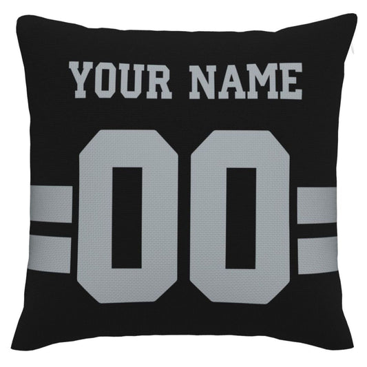 Custom L.Raiders Pillow Decorative Throw Pillow Case - Print Personalized Football Team Fans Name & Number Birthday Gift Football Pillows