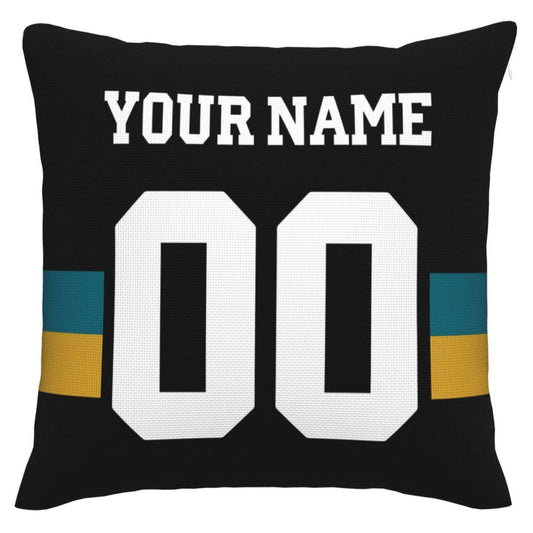 Custom J.Jaguars Pillow Decorative Throw Pillow Case - Print Personalized Football Team Fans Name & Number Birthday Gift Football Pillows