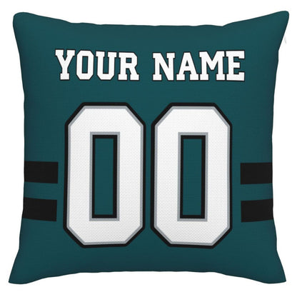 Custom Philadelphia Eagles Pillow Decorative Throw Pillow Case - Print Personalized Football Team Fans Name & Number Birthday Gift Football Pillows