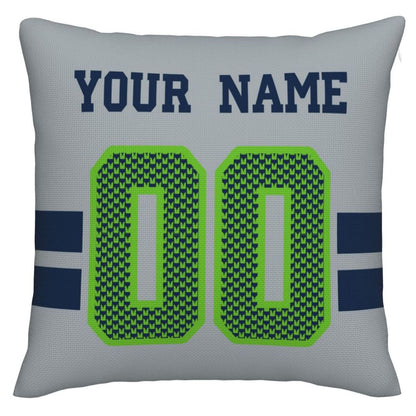 Custom S.Seahawks Pillow Decorative Throw Pillow Case - Print Personalized Football Team Fans Name & Number Birthday Gift Football Pillows