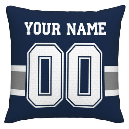 Custom Dallas Cowboys Pillow Decorative Throw Pillow Case - Print Personalized Football Team Fans Name & Number Birthday Gift Football Pillows