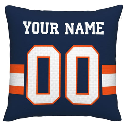 Custom Denver Broncos Pillow Decorative Throw Pillow Case - Print Personalized Football Team Fans Name & Number Birthday Gift Football Pillows