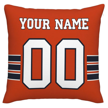 Custom C.Bears Pillow Decorative Throw Pillow Case - Print Personalized Football Team Fans Name & Number Birthday Gift Football Pillows