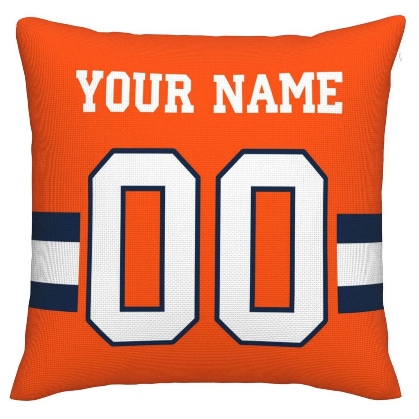 Custom Denver Broncos Pillow Decorative Throw Pillow Case - Print Personalized Football Team Fans Name & Number Birthday Gift Football Pillows