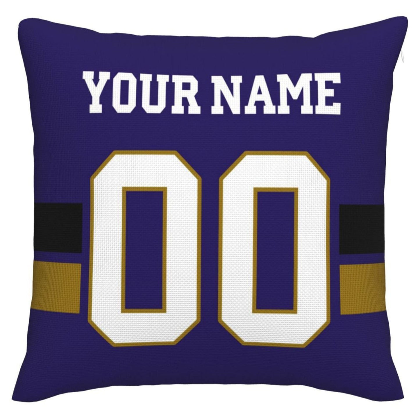 Custom Baltimore Ravens Pillow Purple Football Team Decorative Throw Pillow Case Print Personalized Football Style Fans Letters & Number Birthday Gift Football Pillows