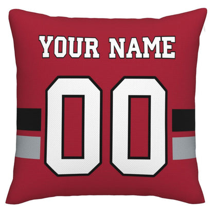 Custom A.Falcons Pillow Decorative Throw Pillow Case - Print Personalized Football Team Fans Name & Number Birthday Gift Football Pillows