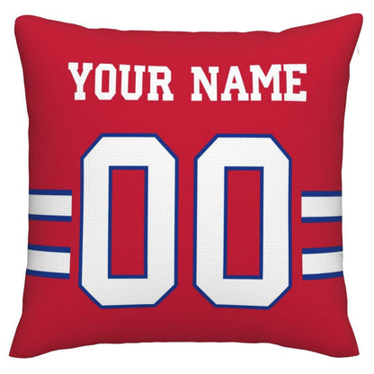 Custom Buffalo  Bills Pillow Royal Football Team Decorative Throw Pillow Case Print Personalized Football Style Fans Letters & Number Birthday Gift Football Pillows