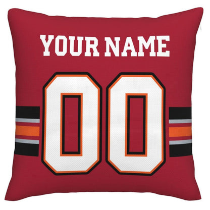 Custom TB.Buccaneers Pillow Decorative Throw Pillow Case - Print Personalized Football Team Fans Name & Number Birthday Gift Football Pillows