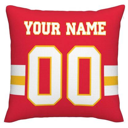 Custom  Kansas CityChiefs Pillow Decorative Throw Pillow Case - Print Personalized Football Team Fans Name & Number Birthday Gift Football Pillows