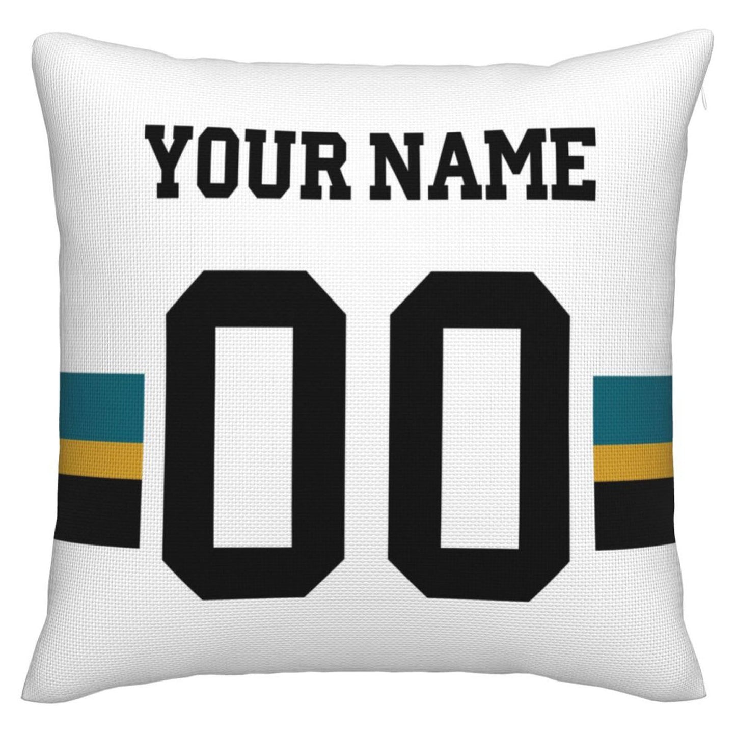 Custom J.Jaguars Pillow Decorative Throw Pillow Case - Print Personalized Football Team Fans Name & Number Birthday Gift Football Pillows