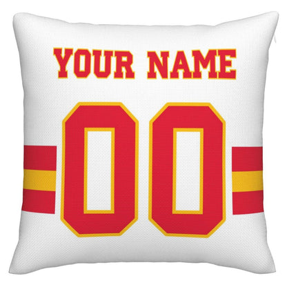 Custom  Kansas CityChiefs Pillow Decorative Throw Pillow Case - Print Personalized Football Team Fans Name & Number Birthday Gift Football Pillows