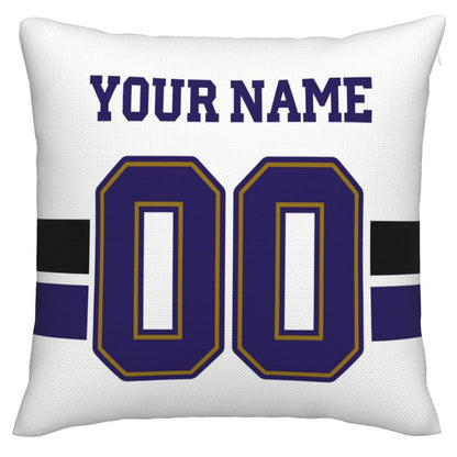 Custom Baltimore Ravens Pillow Purple Football Team Decorative Throw Pillow Case Print Personalized Football Style Fans Letters & Number Birthday Gift Football Pillows