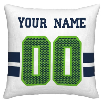 Custom S.Seahawks Pillow Decorative Throw Pillow Case - Print Personalized Football Team Fans Name & Number Birthday Gift Football Pillows