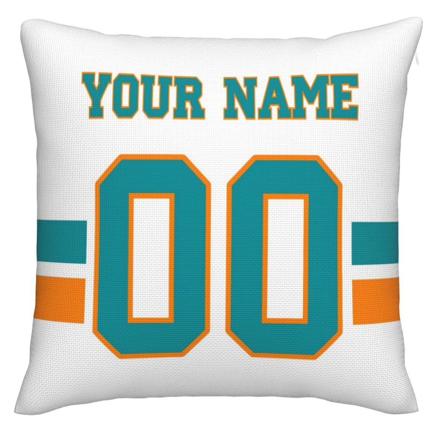 Custom M.Dolphins Pillow Decorative Throw Pillow Case - Print Personalized Football Team Fans Name & Number Birthday Gift Football Pillows